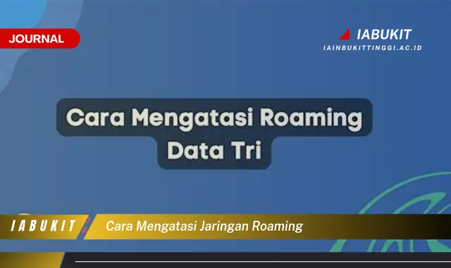 Ketahui Cara Mengatasi Jaringan Roaming yang Jarang Diketahui