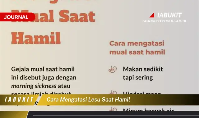 Ketahui Cara Atasi Lesu saat Hamil yang Jarang Diketahui