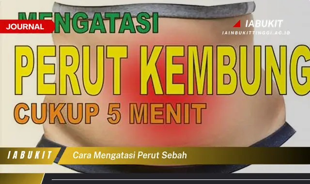 Ketahui Cara Mengatasi Perut Sebah yang Jarang Diketahui