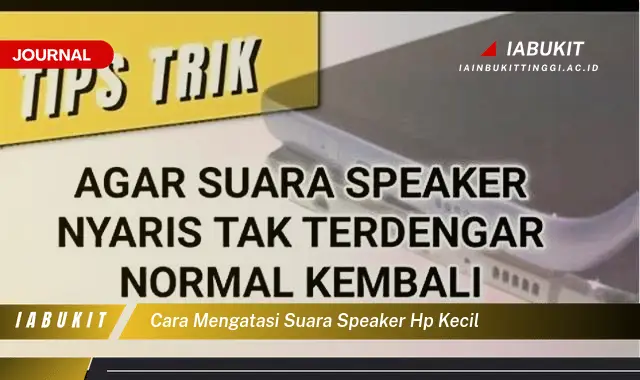 Ketahui Cara Mengatasi Speaker HP Kecil yang Jarang Diketahui