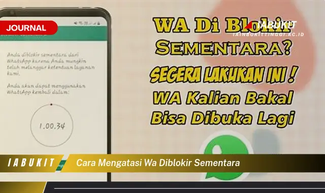 Ketahui Cara Mengatasi WA Diblokir Sementara yang Jarang Diketahui