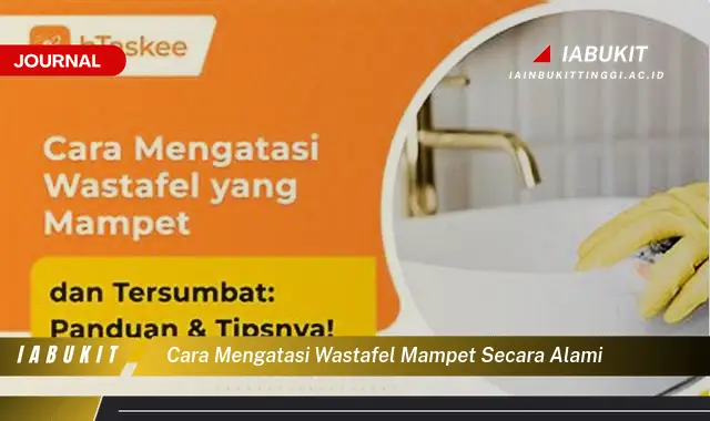 Temukan Cara Atasi Wastafel Mampet Alami yang Mudah Dipahami