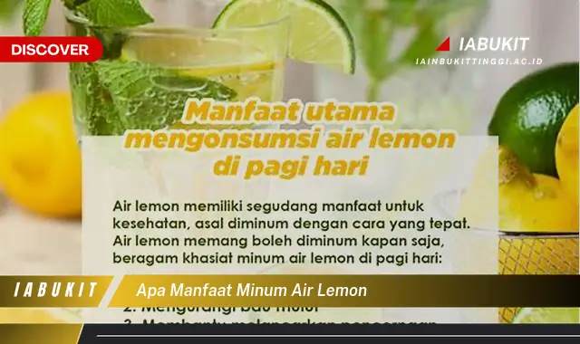 apa manfaat minum air lemon