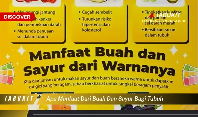 apa manfaat dari buah dan sayur bagi tubuh