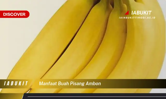 manfaat buah pisang ambon