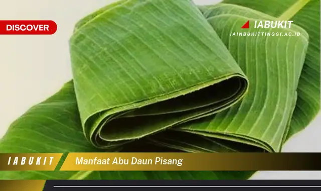 manfaat abu daun pisang