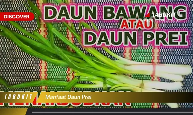 manfaat daun prei