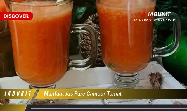 manfaat jus pare campur tomat