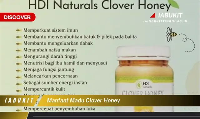 manfaat madu clover honey