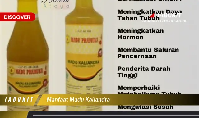 manfaat madu kaliandra