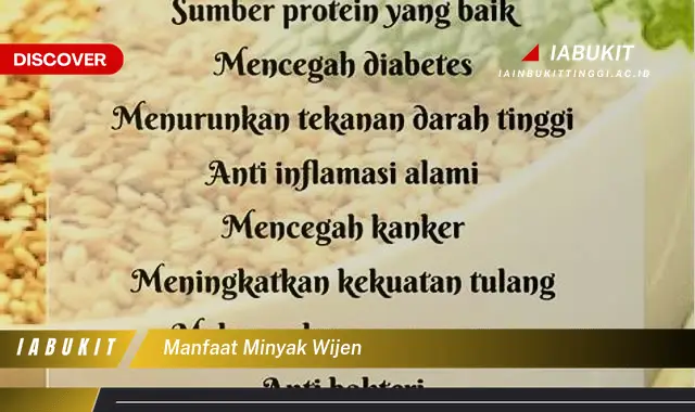 manfaat minyak wijen