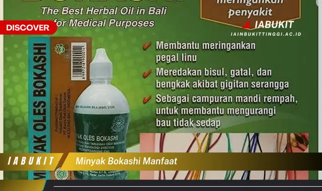 minyak bokashi manfaat