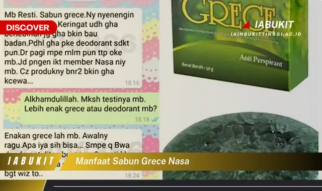 manfaat sabun grece nasa