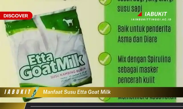 manfaat susu etta goat milk