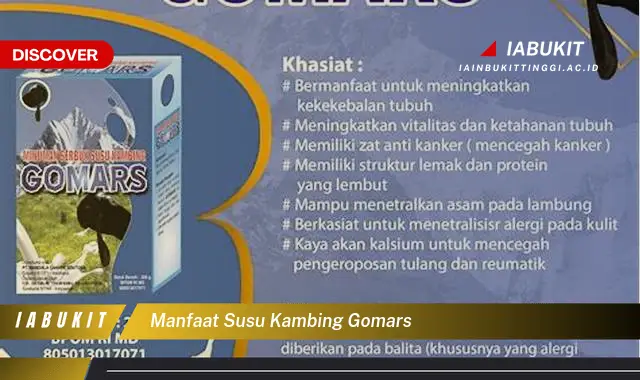 manfaat susu kambing gomars