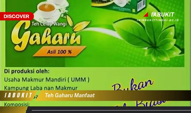 teh gaharu manfaat