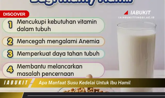 apa manfaat susu kedelai untuk ibu hamil