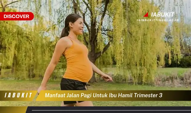 manfaat jalan pagi untuk ibu hamil trimester 3