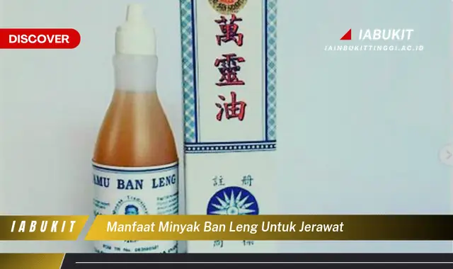 manfaat minyak ban leng untuk jerawat