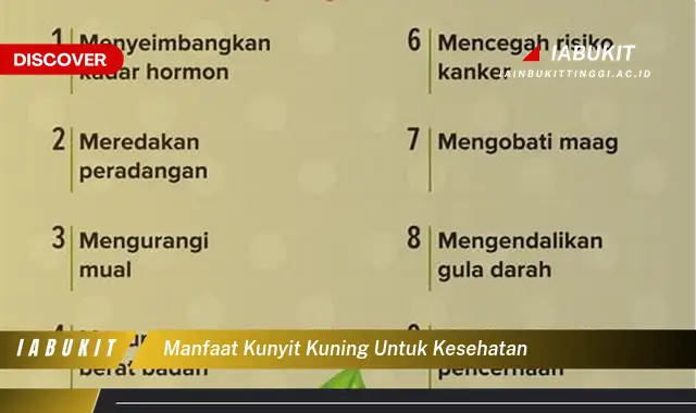 manfaat kunyit kuning untuk kesehatan