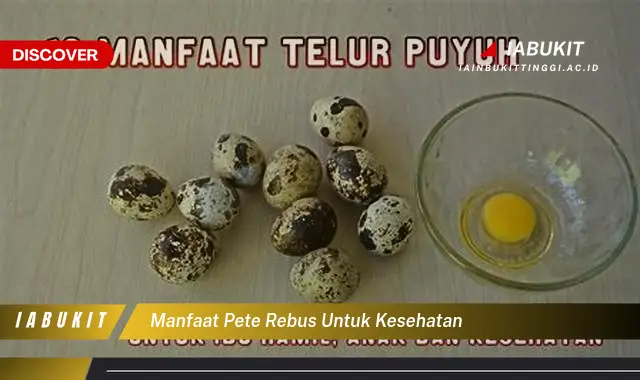 manfaat pete rebus untuk kesehatan