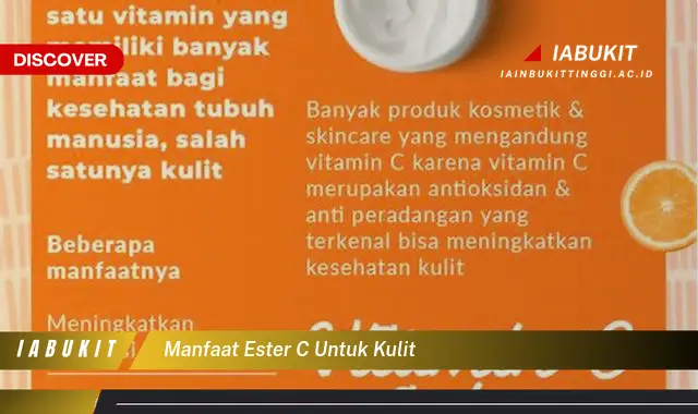 manfaat ester c untuk kulit