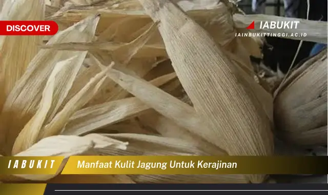 manfaat kulit jagung untuk kerajinan