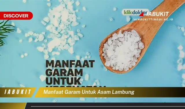 manfaat garam untuk asam lambung