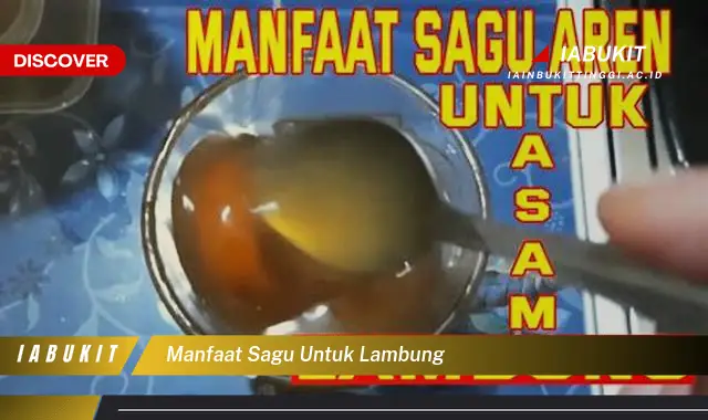 manfaat sagu untuk lambung