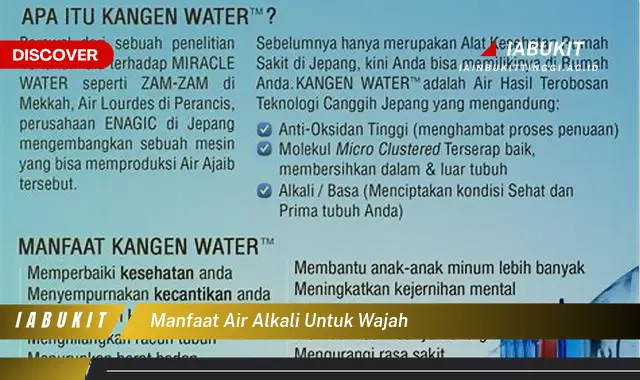 manfaat air alkali untuk wajah