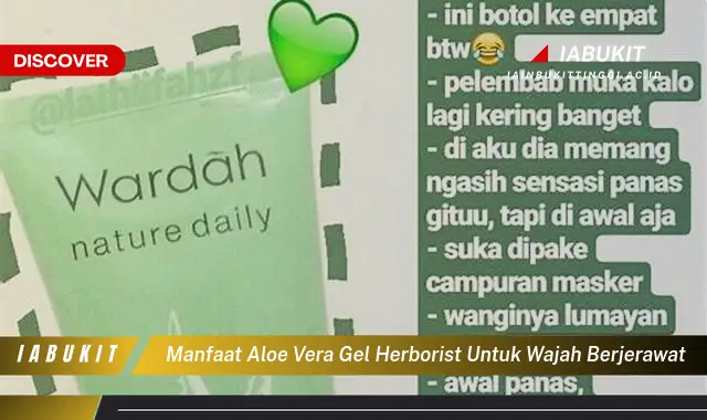 manfaat aloe vera gel herborist untuk wajah berjerawat