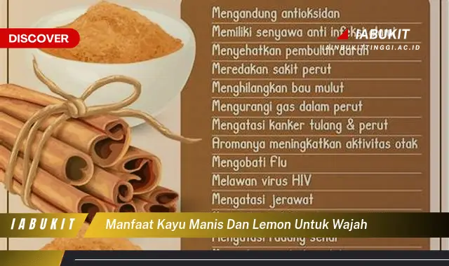 manfaat kayu manis dan lemon untuk wajah