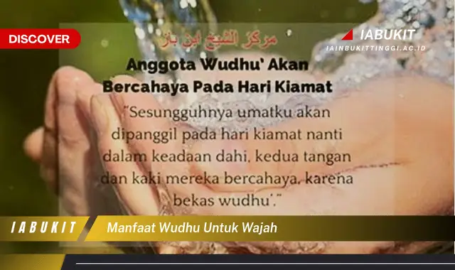 manfaat wudhu untuk wajah