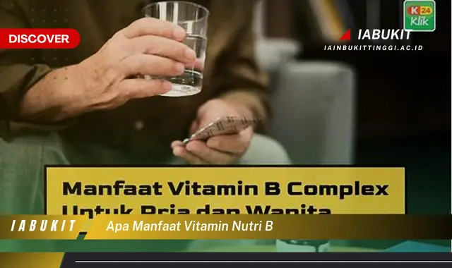 apa manfaat vitamin nutri b