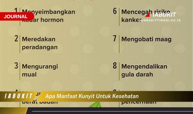 Inilah 9 Manfaat Kunyit untuk Kesehatan, Panduan Lengkap dari A sampai Z
