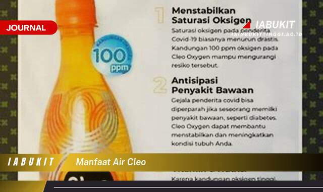 Inilah 10 Manfaat Air Cleo untuk Kesehatan Tubuh Anda