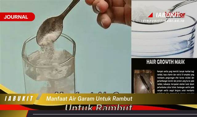 Inilah 10 Manfaat Air Garam untuk Rambut,  Tips dan Cara Menggunakannya dengan Benar