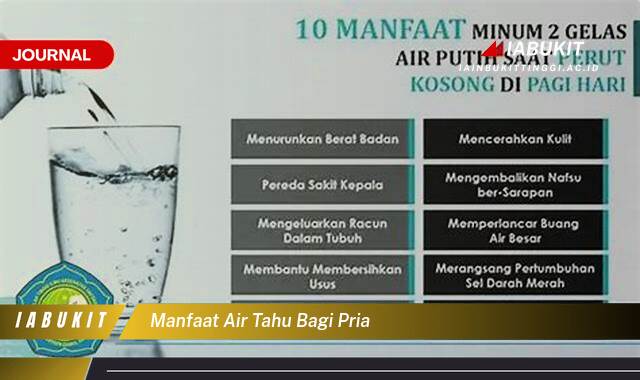 Inilah 8 Manfaat Air Tahu bagi Pria, Kesehatan, Vitalitas, dan Lebih dari Sekedar Minuman