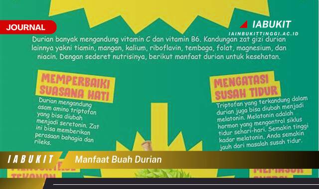 Inilah 8 Manfaat Buah Durian untuk Kesehatan Tubuh Anda