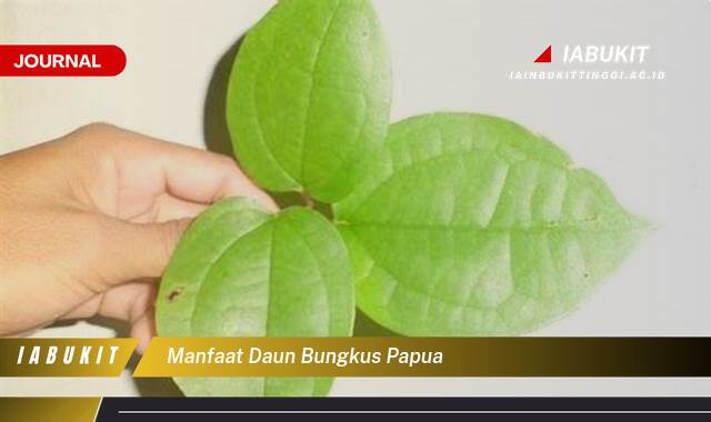 Inilah 9 Manfaat Daun Bungkus Papua untuk Kesehatan Tubuh Anda