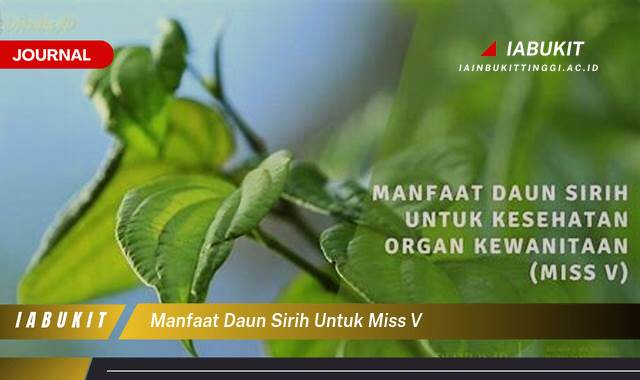 Inilah 9 Manfaat Daun Sirih untuk Miss V, Tips Praktis dan Efektif untuk Kesehatan Kewanitaan