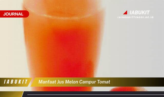 Inilah 8 Manfaat Jus Melon Campur Tomat, Rahasia Kesehatan dan Kecantikan Alami