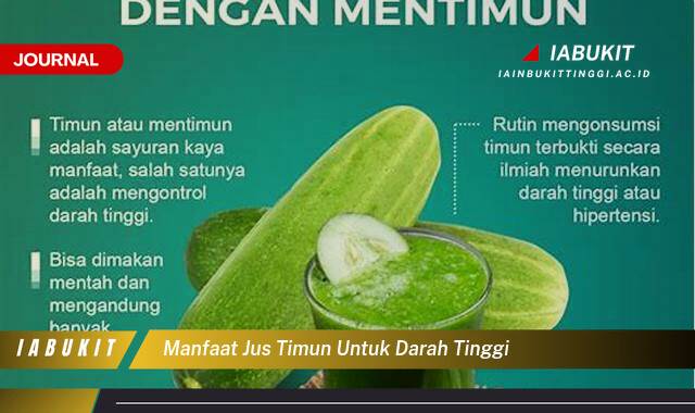 Inilah 8 Manfaat Jus Timun untuk Darah Tinggi, Cara Alami Menurunkan Tekanan Darah Anda