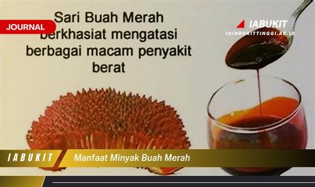 Inilah 8 Manfaat Minyak Buah Merah, Khasiat Luar Biasa untuk Kesehatan Anda