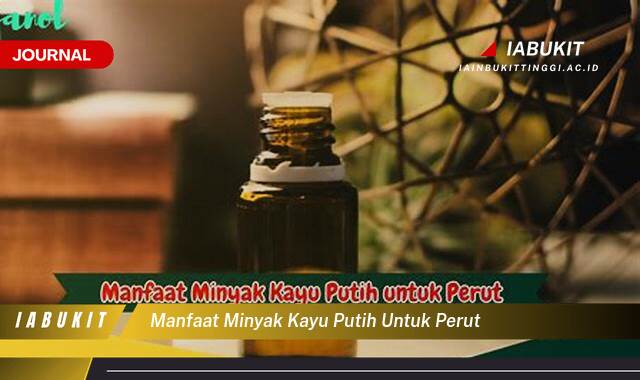 Inilah 8 Manfaat Minyak Kayu Putih untuk Perut, Mengatasi Kembung, Mual, dan Masuk Angin Secara Alami