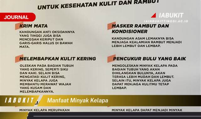 Inilah 8 Manfaat Minyak Kelapa untuk Kesehatan Kulit, Rambut, dan Tubuh Anda