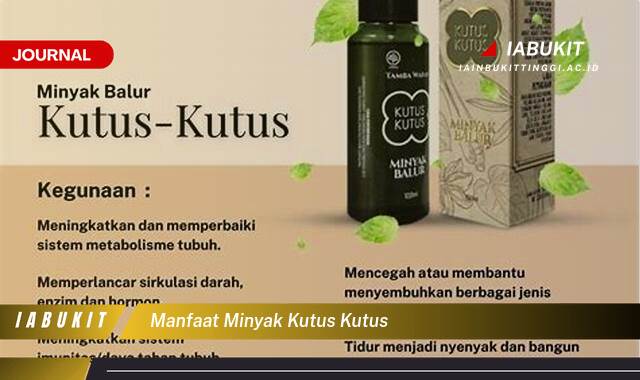 Inilah 10 Manfaat Minyak Kutus Kutus untuk Kesehatan Tubuh Anda