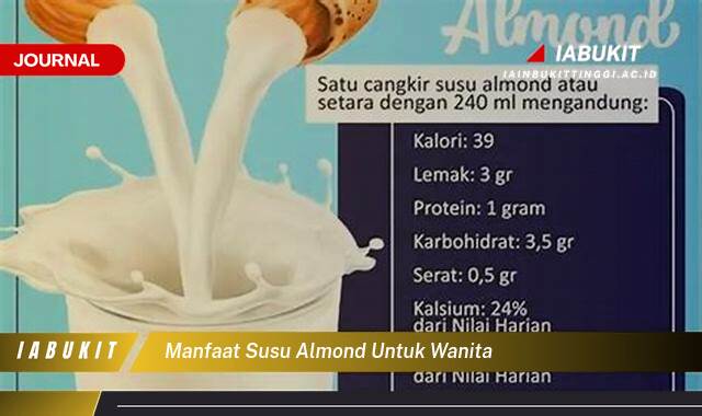 Inilah 9 Manfaat Susu Almond untuk Wanita, Kesehatan, Kecantikan, dan Lainnya