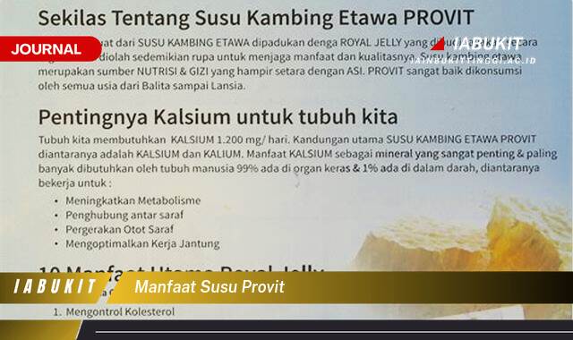 Inilah 10 Manfaat Susu Provit untuk Kesehatan dan Energi Anda Sehari,hari