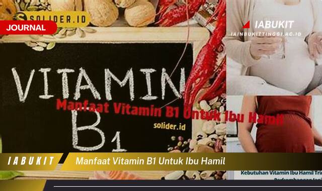 Inilah 10 Manfaat Vitamin B1 untuk Ibu Hamil, Perkembangan Janin Optimal dan Kesehatan Ibu Terjaga